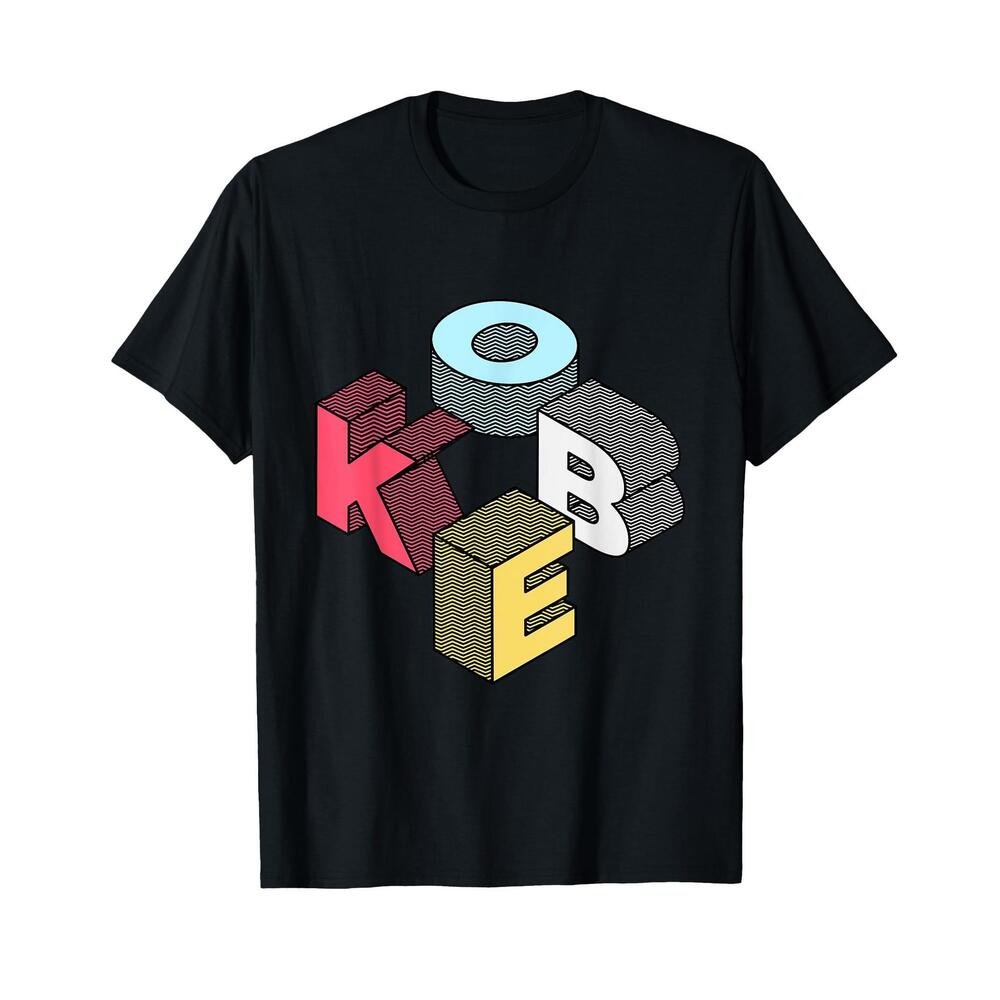 Yo Minus Kobe First Given Name Retro Isometric Block Letters T-Shirt